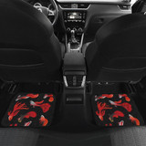 Red FisSymbols Shades Car Floor Mats