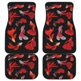 Red FisSymbols Shades Car Floor Mats
