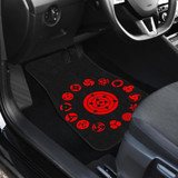 Mangekyo Sharingan Eyes All Signs Naruto in black Car Floor Mats