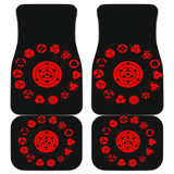 Mangekyo Sharingan Eyes All Signs Naruto in black Car Floor Mats