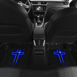 Jesus Blue Cross Car Floor Mats