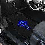 Jesus Blue Cross Car Floor Mats