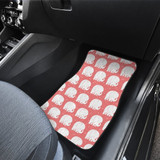 Elephant Chibi Funny in pink Car Floor Mats