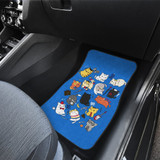 Cats Chibi Funniest in Blue Car Floor Mats