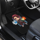 Kimetsu No Yaiba Anime Car Floor Mats Tanjiro Kamado
