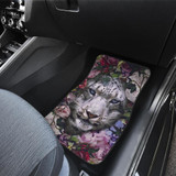 White Tiger Flower Car Mats White Tiger Flower Car Mats