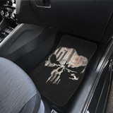 Punisher Skull Map in Black Car Floor Mats