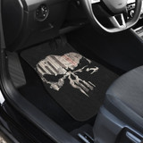 Punisher Skull Map in Black Car Floor Mats