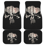 Punisher Skull Map in Black Car Floor Mats