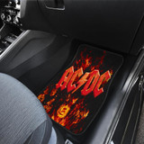 Music Rock ACDC Band on Fire in black Car Floor Mats