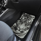 White Tiger Animal Car Floor Mats