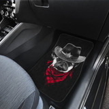 Pugdog Funny Cowboy in Black Car Floor Mats