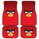 Red of Angry Bird Face Car Floor Mats