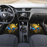 Bumble Bee Face Transformer in dark Car Floor Mats