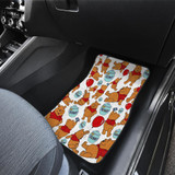 Pooh Shades Symbols in White Car Floor Mats