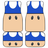 Mario Blue Mushroom Car Floor Mats