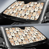 Dog Head Funny Auto Car Sun Shade Windshield