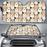 Dog Head Funny Auto Car Sun Shade Windshield