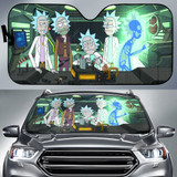 Rick & Morty in Lap on Spaceship Car Auto Sun Shade Windshield