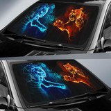Tiger Fire And Ice Auto Car Sun Shade Windshield