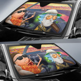Rick Morty Cartoon Vacation Auto Car Sun Shade Windshield
