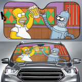 Cartoon Beer Auto Car Sun Shade Windshield