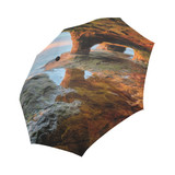 Beautiful Sea Cave Sunset On Lake Superior Auto Foldable Umbrella