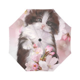 Kitten Watercolor Auto Foldable Umbrella