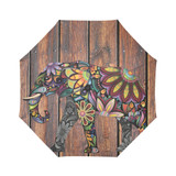 Elephant Art Auto Foldable Umbrella