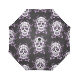 Day Of The Dead Mexico Sugar Skull Purple Auto Foldable Umbrella