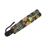 Day Of The Dead Colorful Skull With Floral Auto Foldable Umbrella