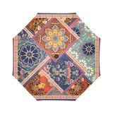 Pattern With Flowers Mandalas Auto Foldable Umbrella