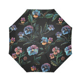 Fantasy Viola Flowers Auto Foldable Umbrella