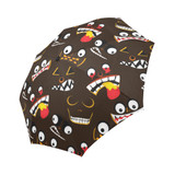 Ghost Faces Halloween Auto Foldable Umbrella