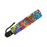 Graffiti Cartoon Abstract Peace Love Auto Foldable Umbrella