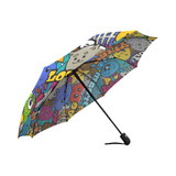 Graffiti Cartoon Abstract Peace Love Auto Foldable Umbrella