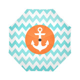 Chevron With Anchor Auto Foldable Umbrella