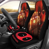 Deadpool Love Infinity Gauntlet Car Seat Covers