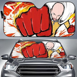 Saitama Punch Power Anime Auto Sun Shade