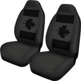Black Canadian Flag Car Seat Covers