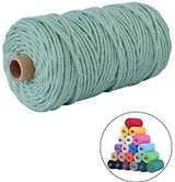 100% Natural Macrame Cotton Cord,3mm x109 Yard Twine String Cord Colored Cotton Rope Craft Cord for DIY Crafts Knitting Plant Hangers