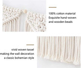 Macrame Woven Wall Hanging Curtain | Fringe Garland Banner | Boho Shabby Chic Bohemian Wall Decor for Apartment Dorm Living Room Bedroom Baby Nursery Art Party Backdrop Decoration