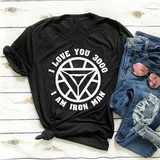 Marvel Avengers T Shirt Women Men Iron Man 3000 Dad I Love You 3000 Father's Day Girfts Men's T-Shirt Drop Shipping