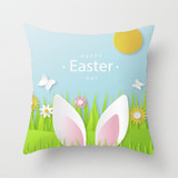 Easter Decorations For Home Easter Rabbit Bunny Eggs Polyester Pillowcase 45*45cm Party Sofa Decorations Easter Decorations For Home Easter Rabbit Bunny Eggs Polyester Pillowcase 45*45cm Party Sofa Decorations