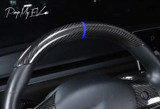 Genuine Carbon Fiber Top Steering Wheel Fascia for Model Y (Various Options)