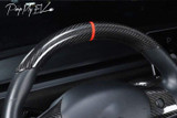 Genuine Carbon Fiber Top Steering Wheel Fascia for Model Y (Various Options)