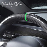 Genuine Carbon Fiber Top Steering Wheel Fascia for Model Y (Various Options)