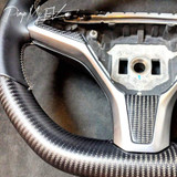 Custom Dry Carbon Fiber Steering Wheel Replacement for Model S & Model X (Various Options)