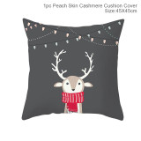 Santa Claus and Reindeer Throw Pillow Cases for Christmas