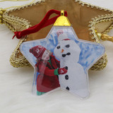 Wooden Photo Frame Pendant Ornaments Christmas Decorations